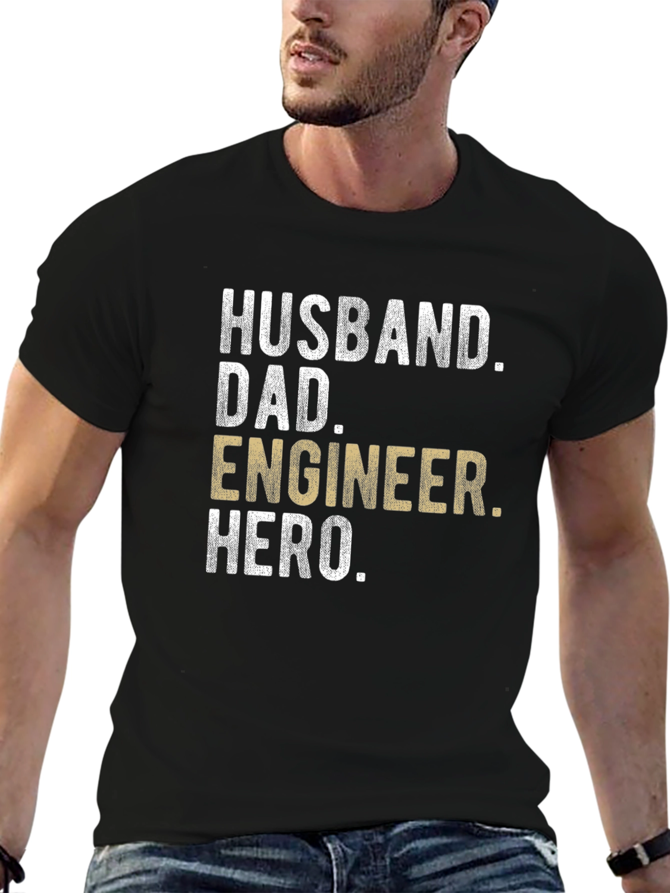 Husband Dad Engineer Hero T-Shirt