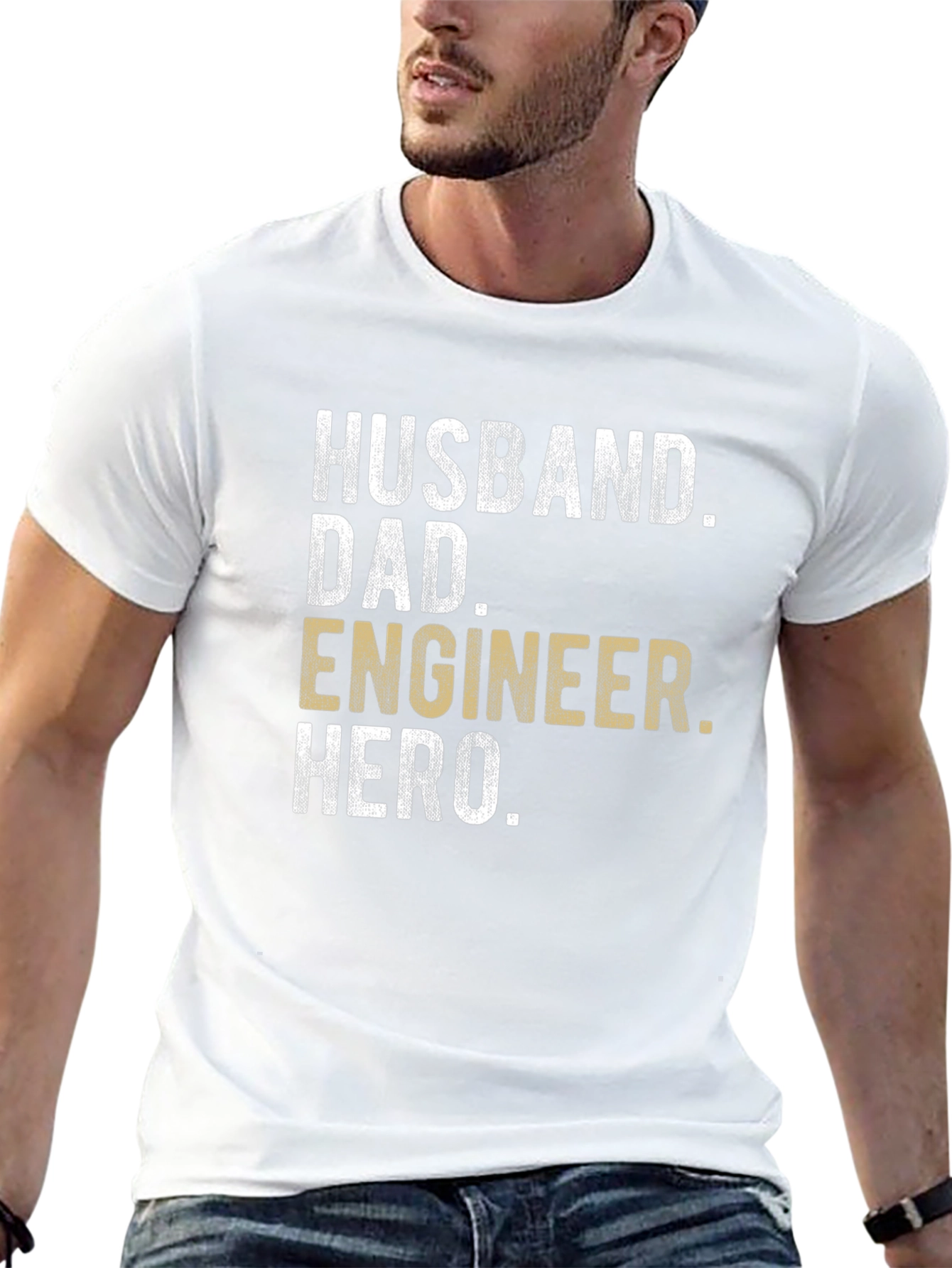 Husband Dad Engineer Hero T-Shirt