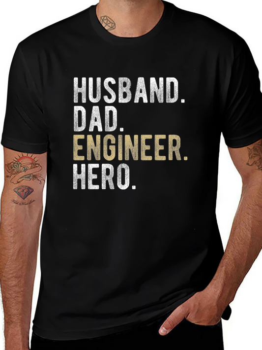Husband Dad Engineer Hero T-Shirt