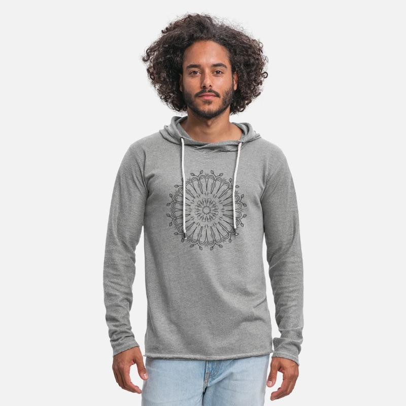 Circular pattern in form of mandala with flower