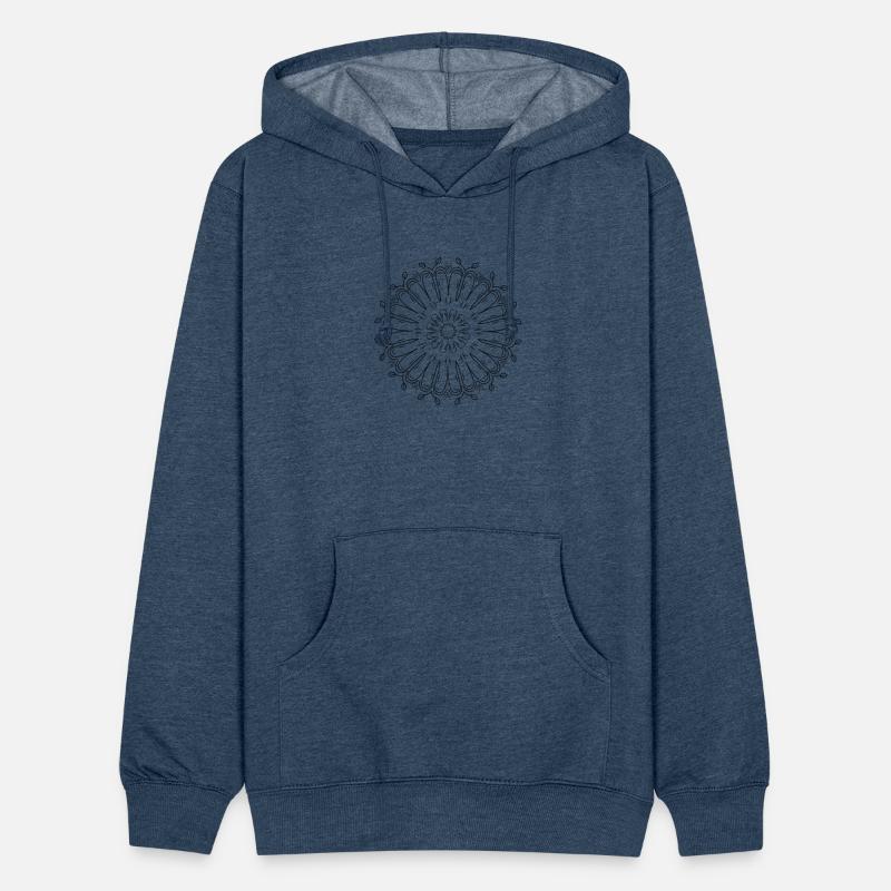 Circular pattern in form of mandala with flower