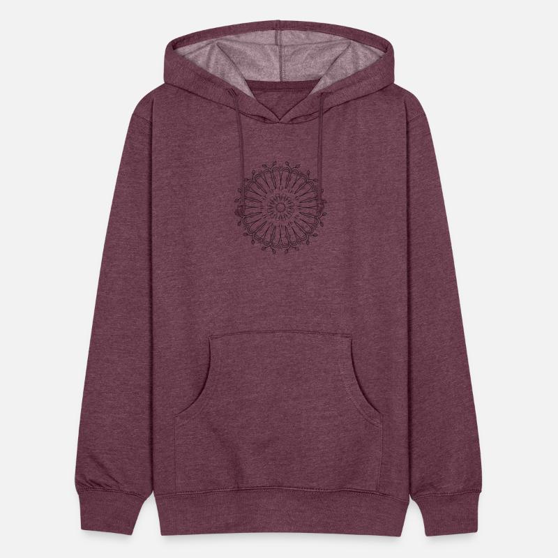 Circular pattern in form of mandala with flower