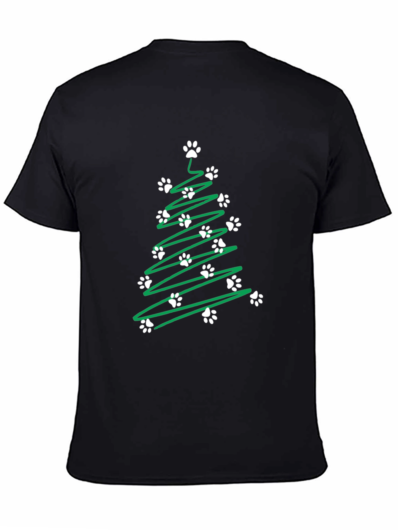 Paw Print Christmas Tree T-Shirt