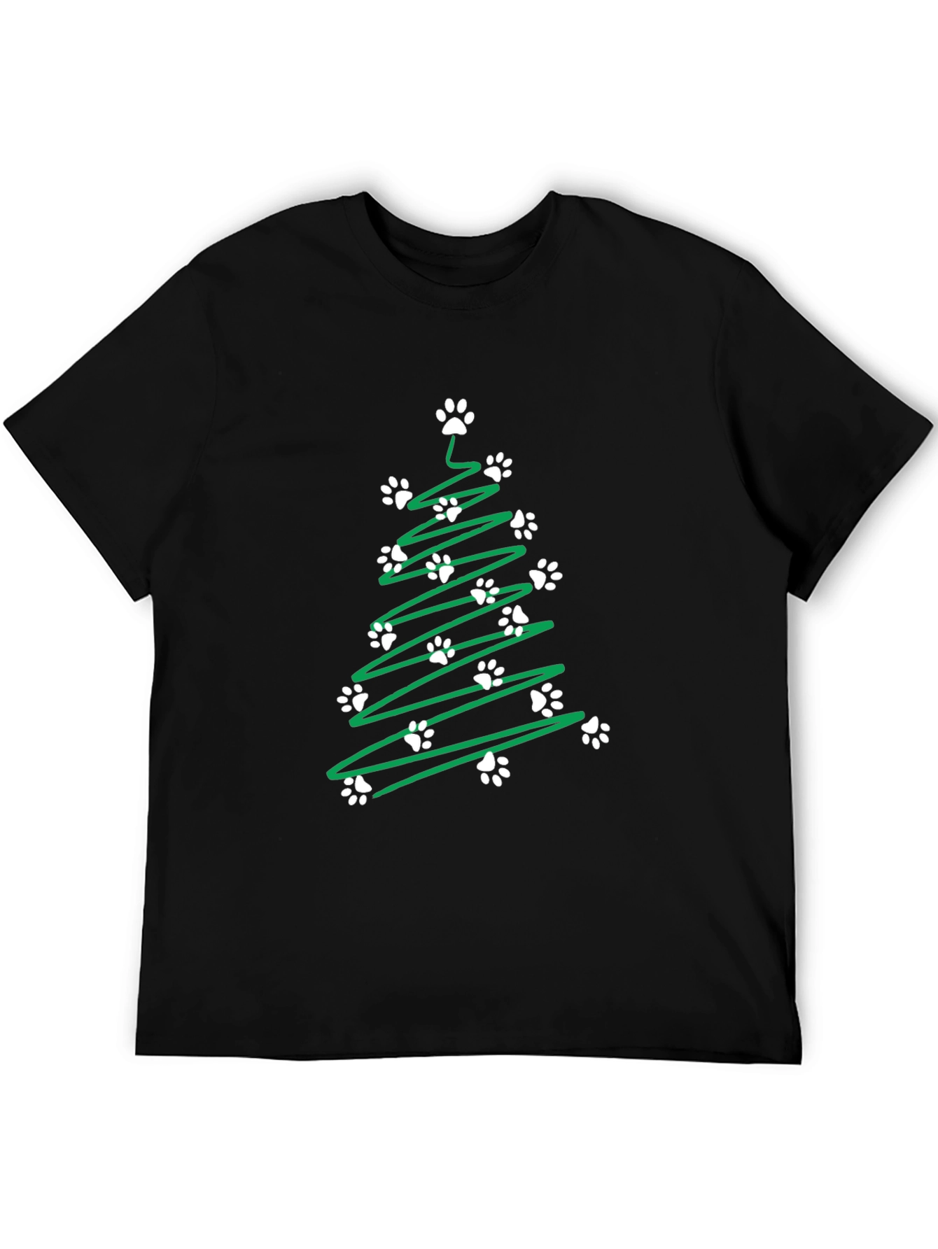 Paw Print Christmas Tree T-Shirt