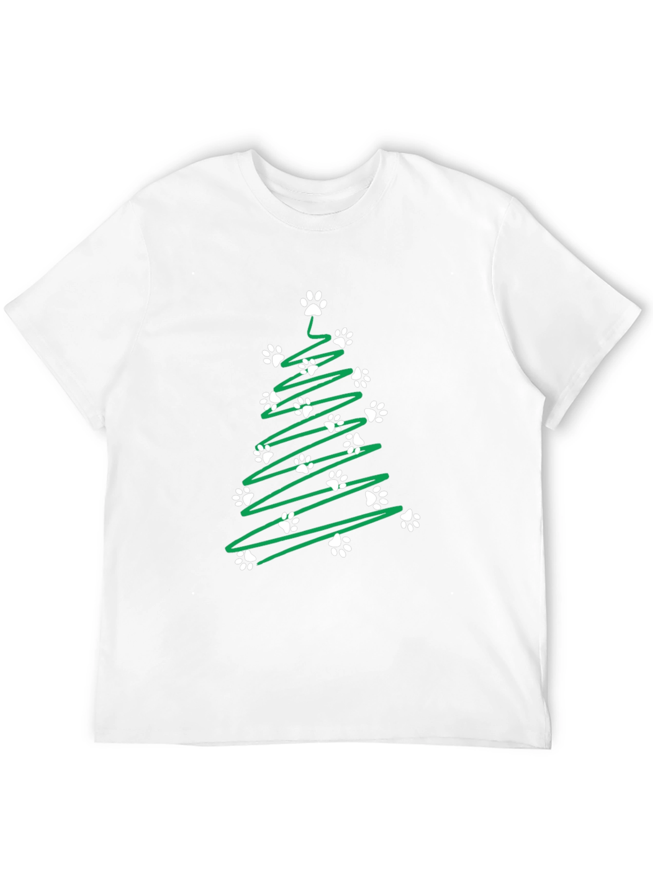 Paw Print Christmas Tree T-Shirt