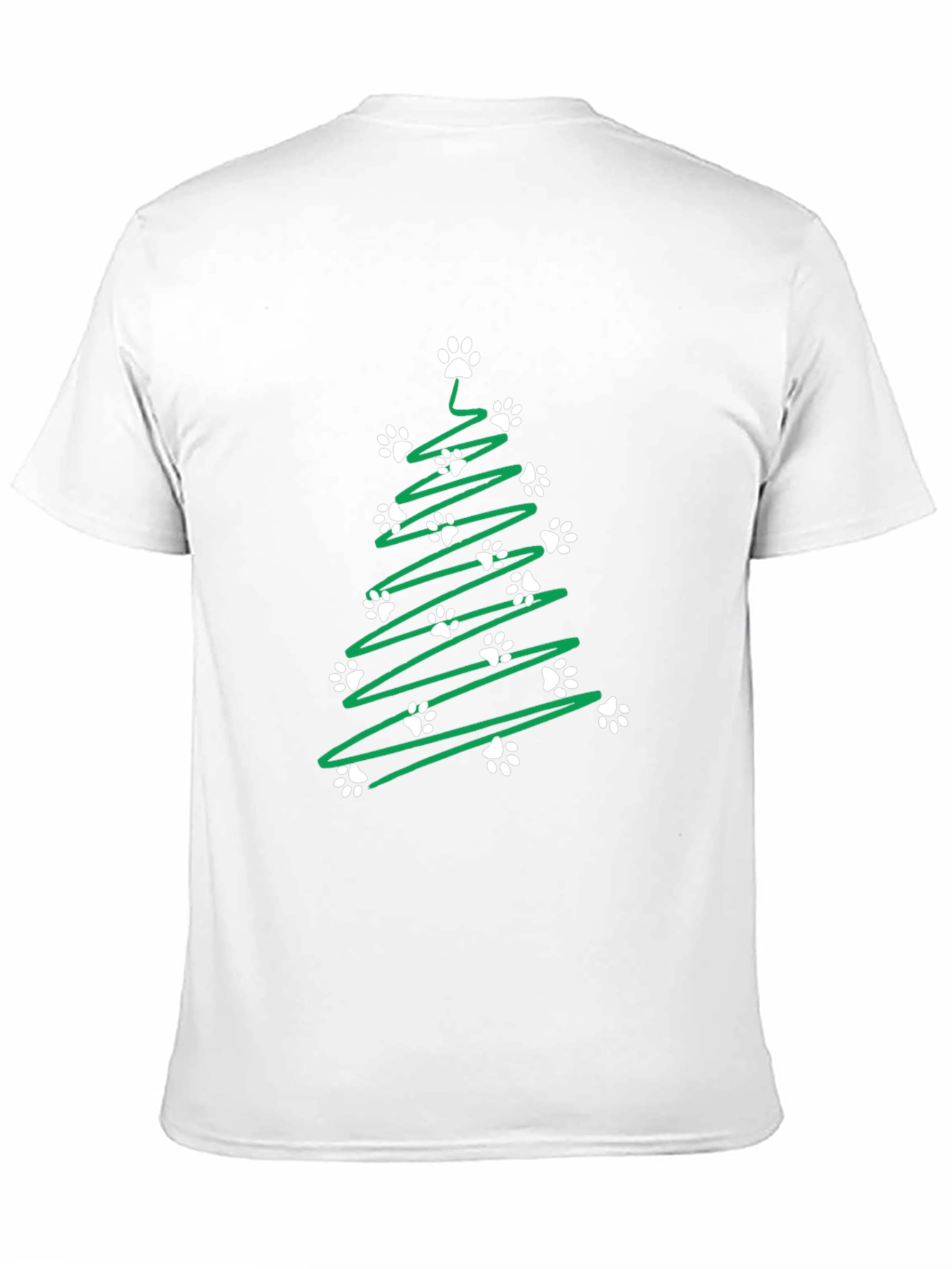 Paw Print Christmas Tree T-Shirt
