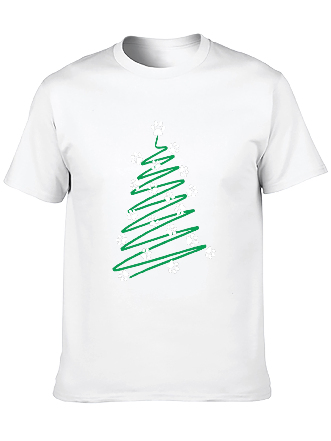Paw Print Christmas Tree T-Shirt