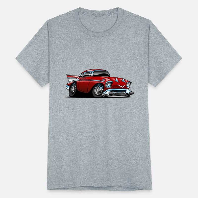 Classic American 57 Hot Rod Cartoon