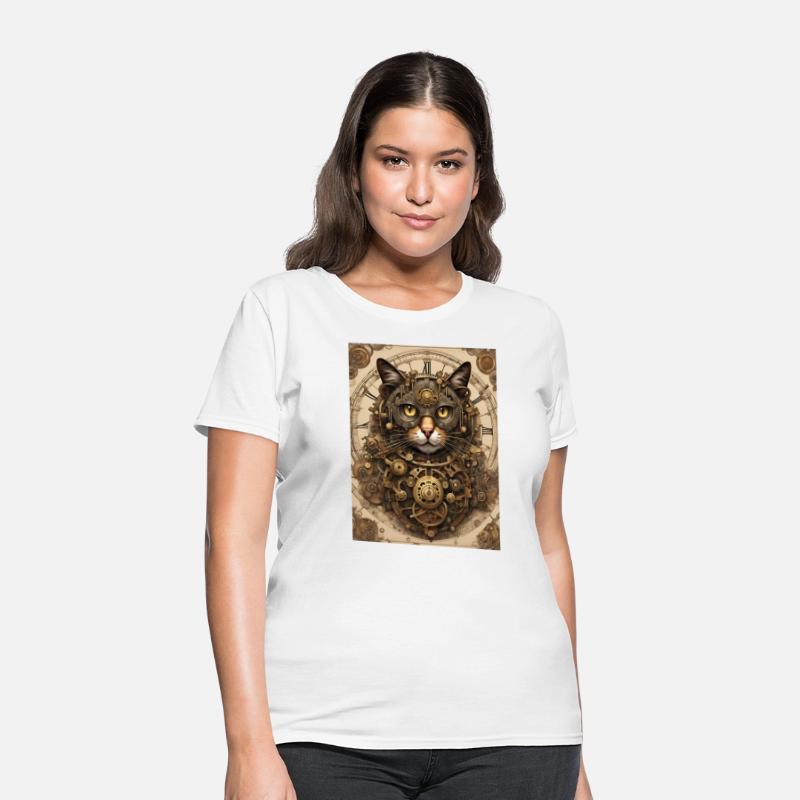 clock steampunk cat