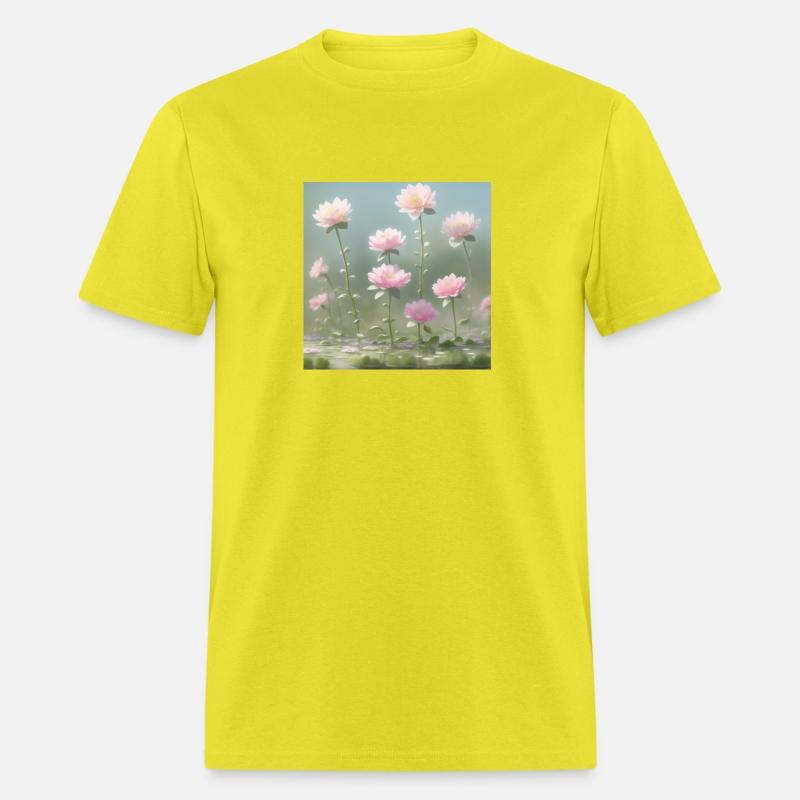 Closeup of Water Flowers in Impressionism Style