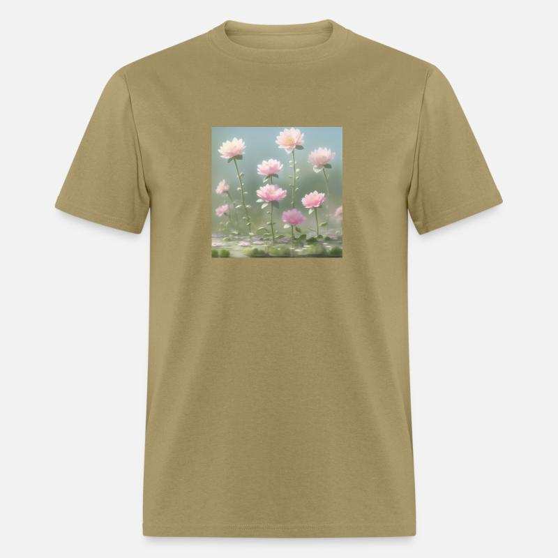 Closeup of Water Flowers in Impressionism Style