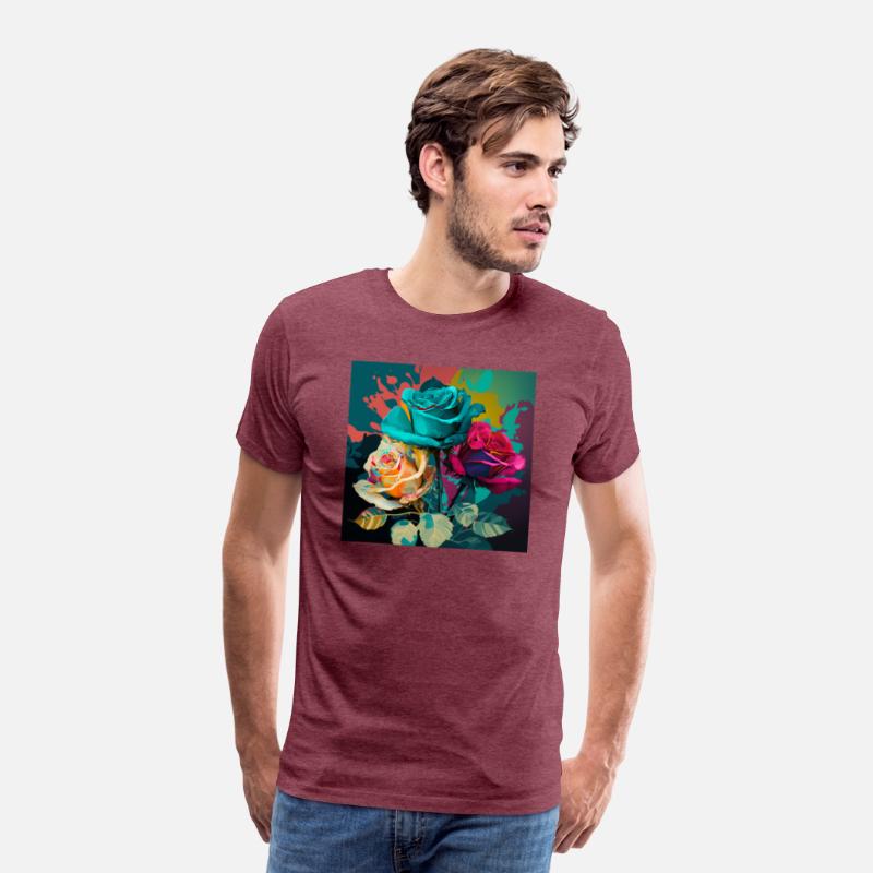 Color Explosion A Pop Art Rose Composition T-Shirt