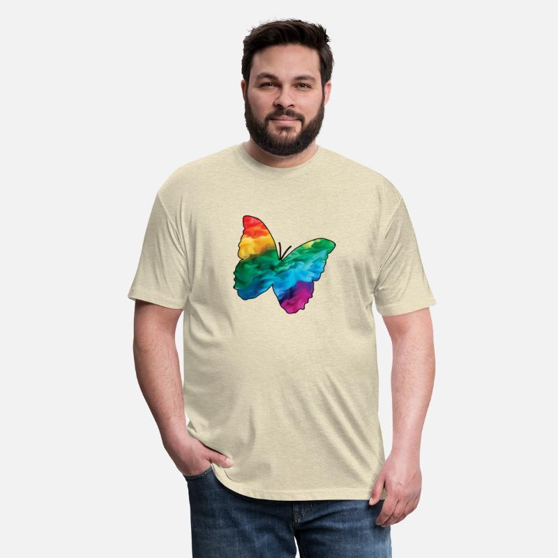 Colorful Rainbow Butterfly With Smoke And Fog