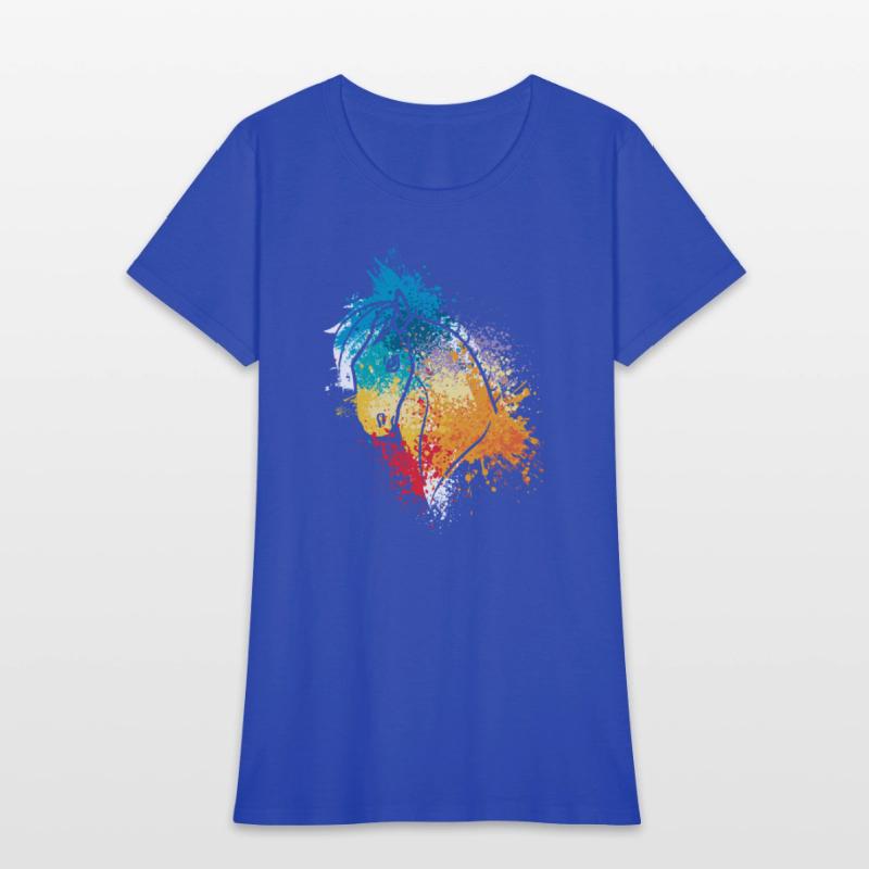Colorful Splash Art Farm animals Horse pony head