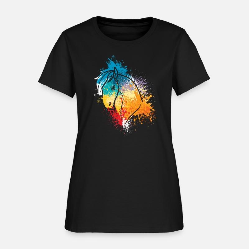 Colorful Splash Art Farm animals Horse pony head