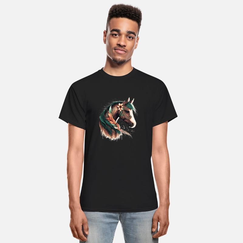 Colorful western abstract horse art