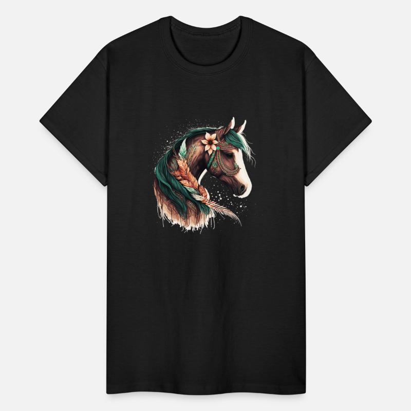 Colorful western abstract horse art