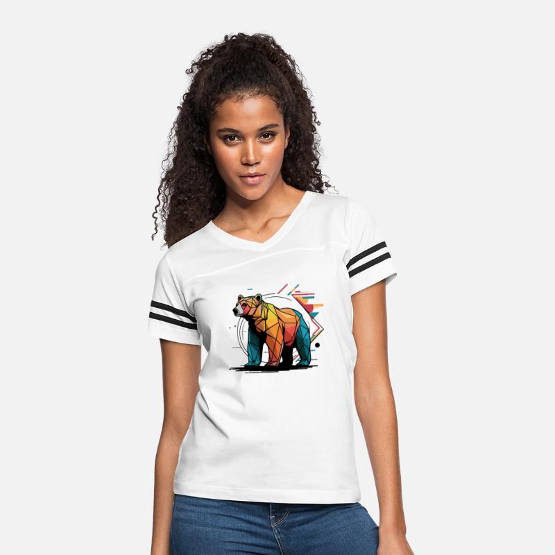 Colourful Geometric Abstract Bear