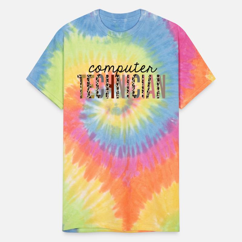 Computer Technician Leopard Print Funny