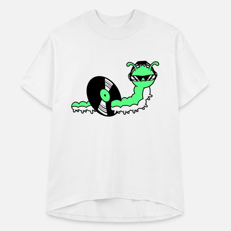 Cool DJ Caterpillar Eats Music Record Vinyl Plate