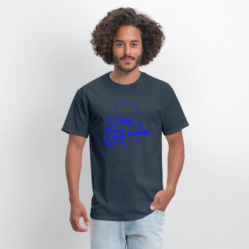Cool Octopus Kraken Squid Plays Guitar Guitarist