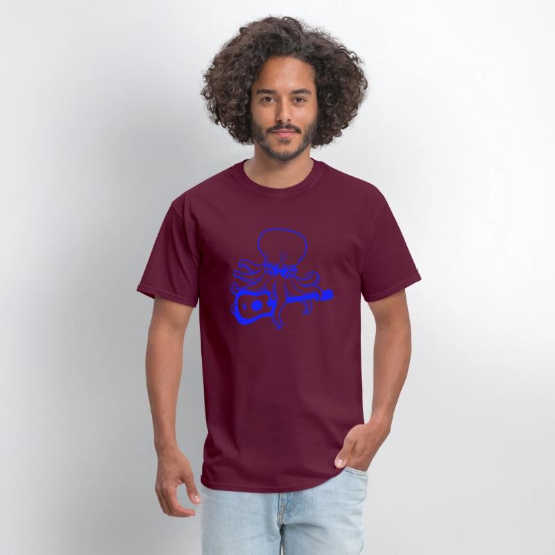 Cool Octopus Kraken Squid Plays Guitar Guitarist