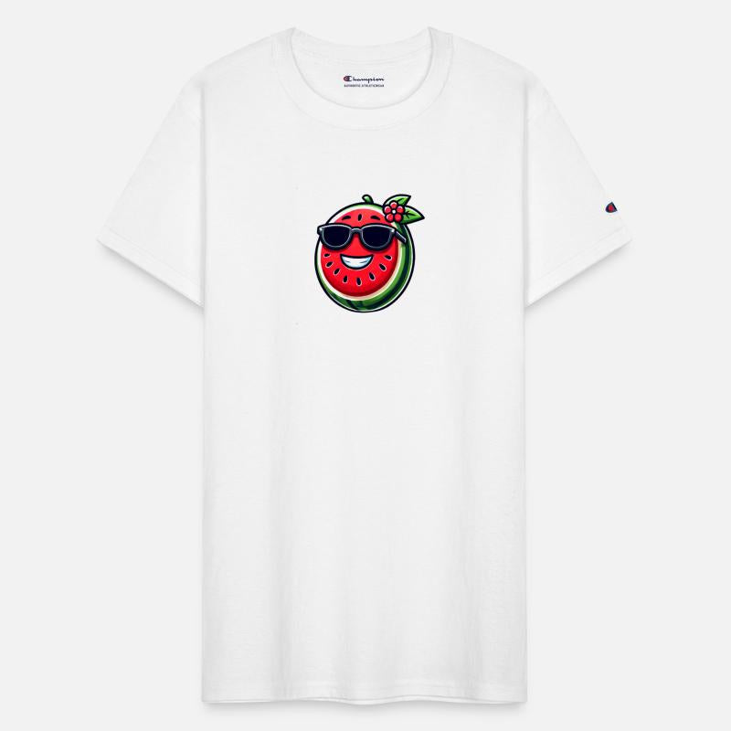 Cool watermelon with sunglasses fruity summer