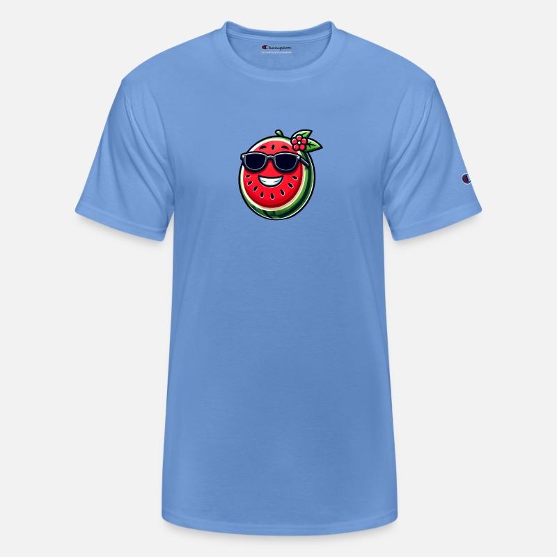 Cool watermelon with sunglasses fruity summer