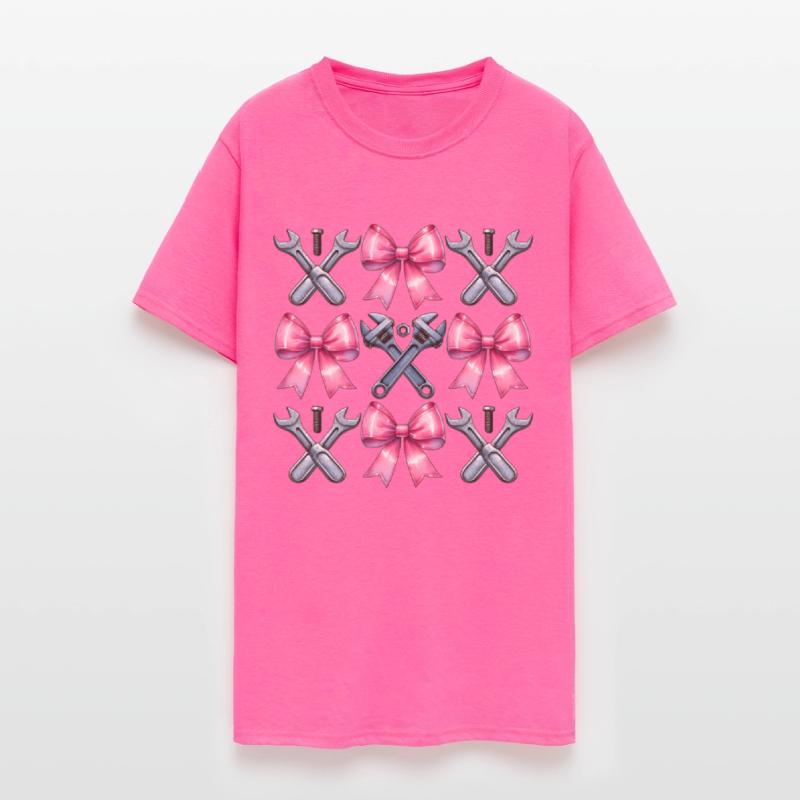 Coquette Bow Mechanic Wrench Pink Ribbon Mom