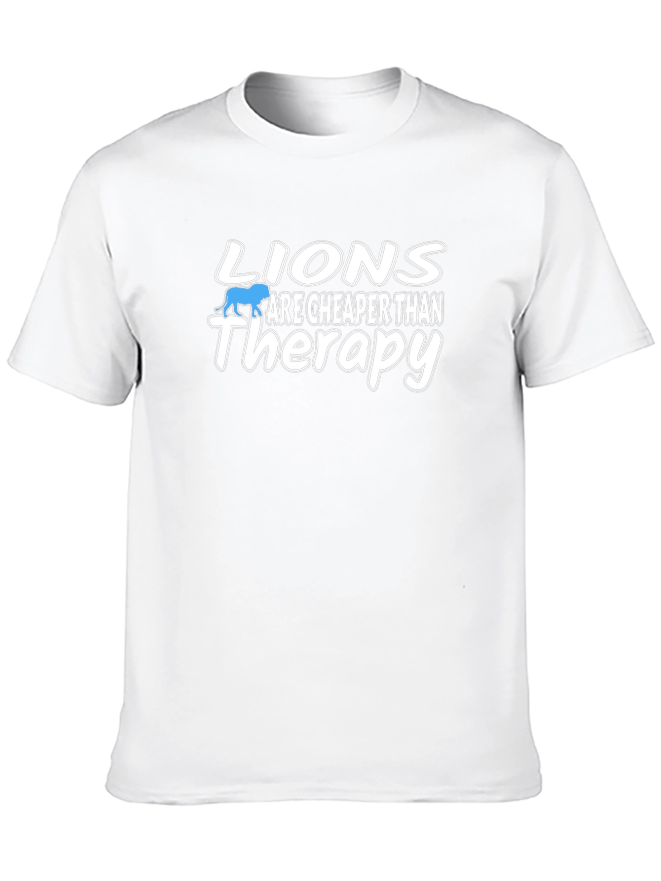 Lions are Cheaper than Therapy - Black Graphic Tee