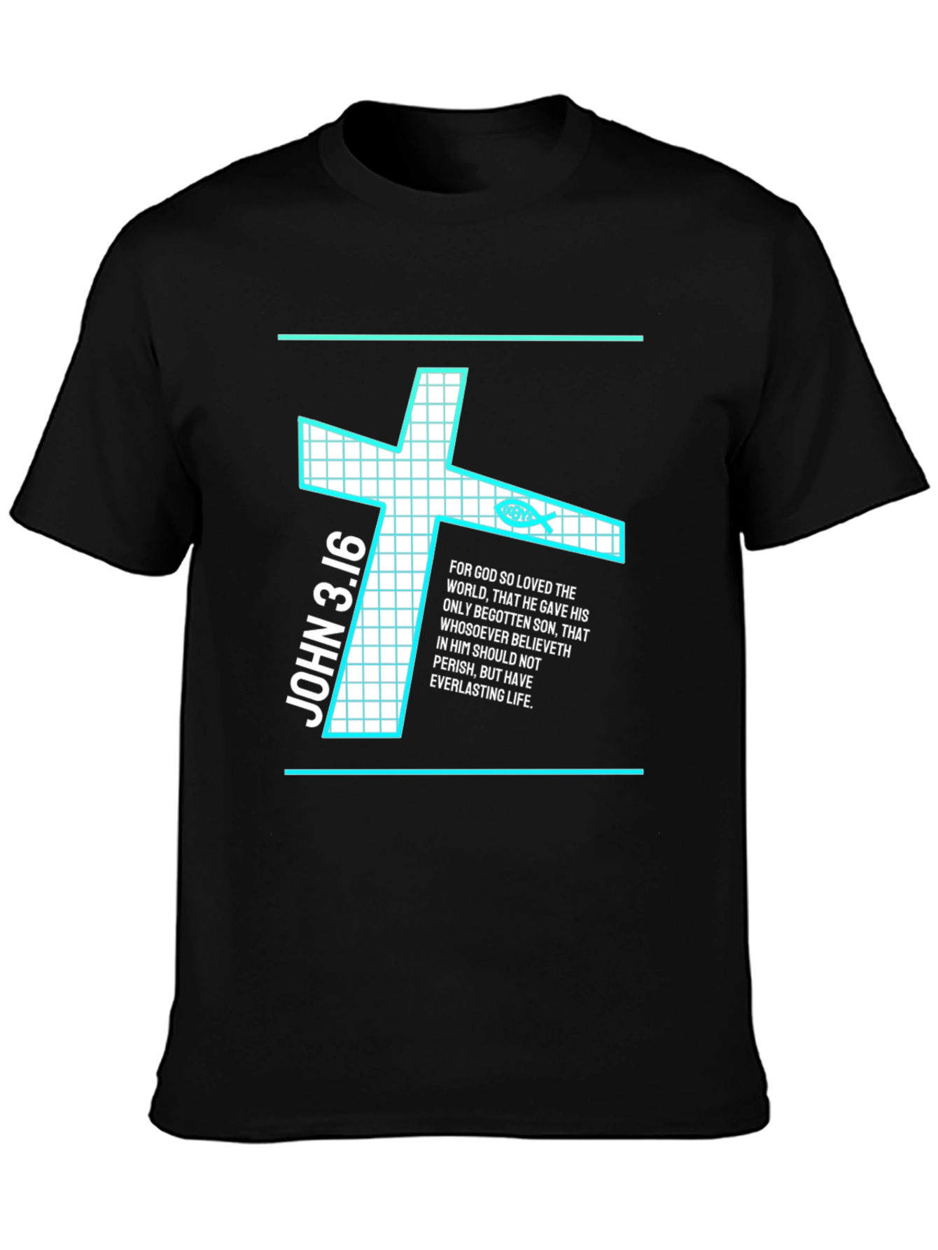John 3:16 Christian Cross T-Shirt