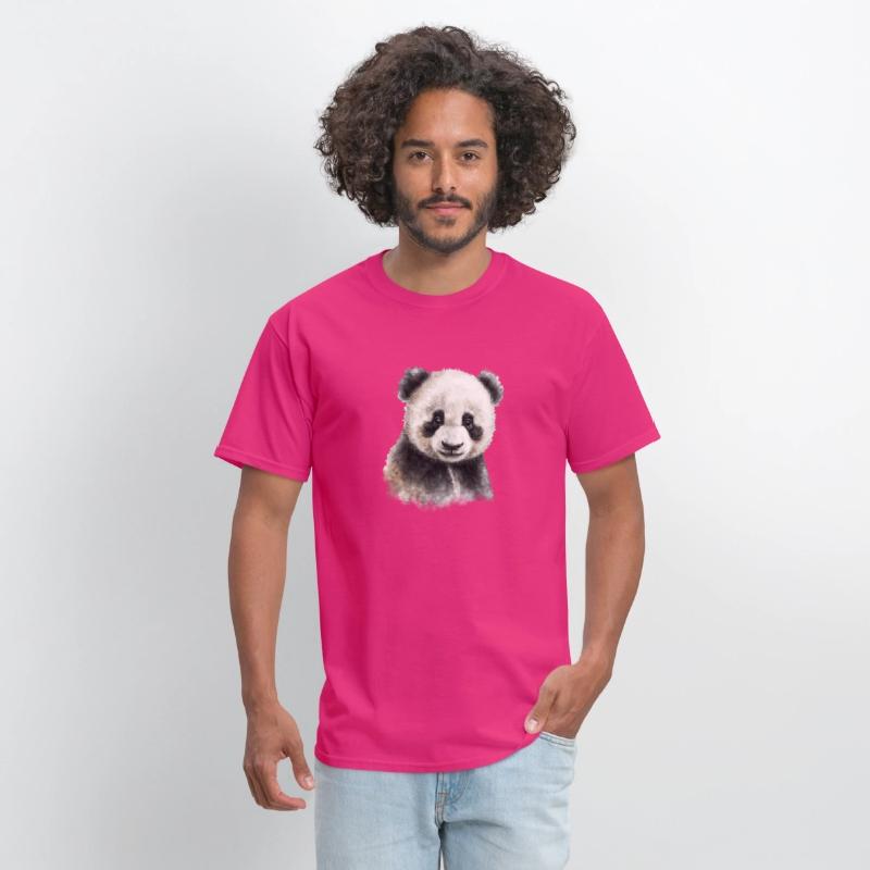 Cute Baby Panda Bear Watercolor Painting Portrait