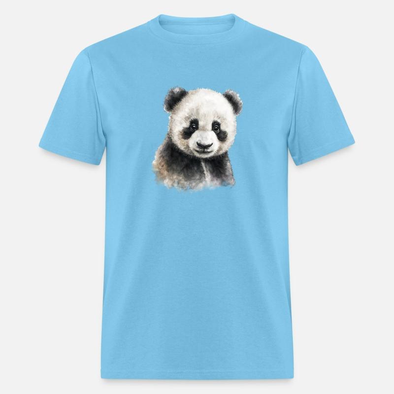 Cute Baby Panda Bear Watercolor Painting Portrait