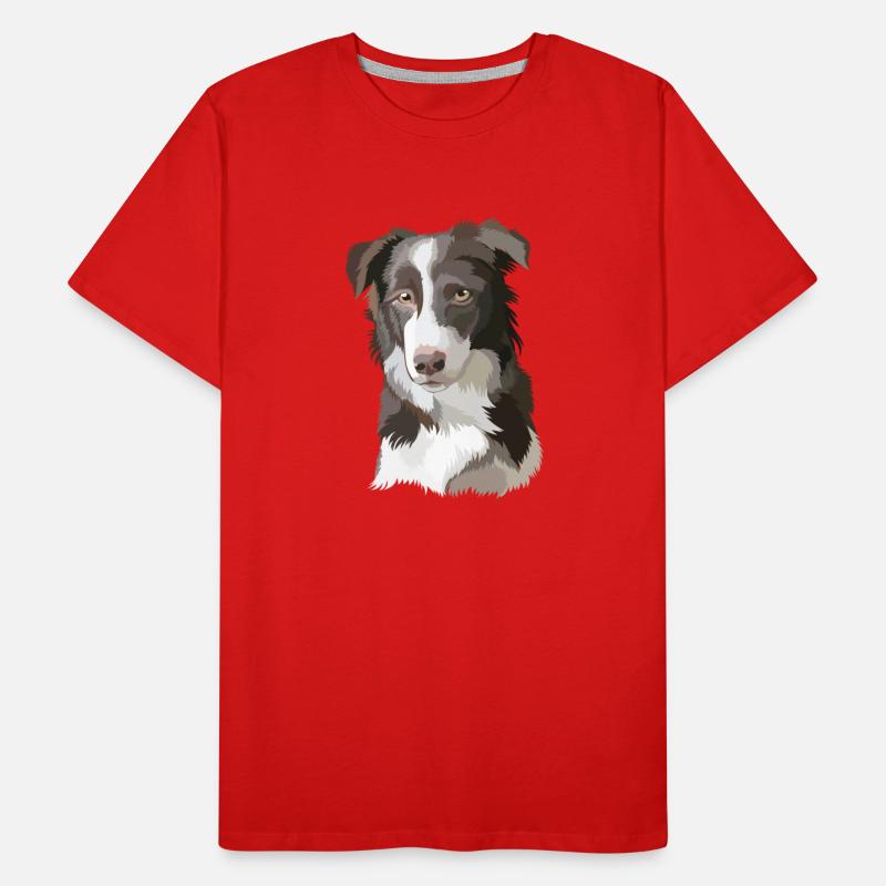 Cute Border Collie Dog Watercolor Painting