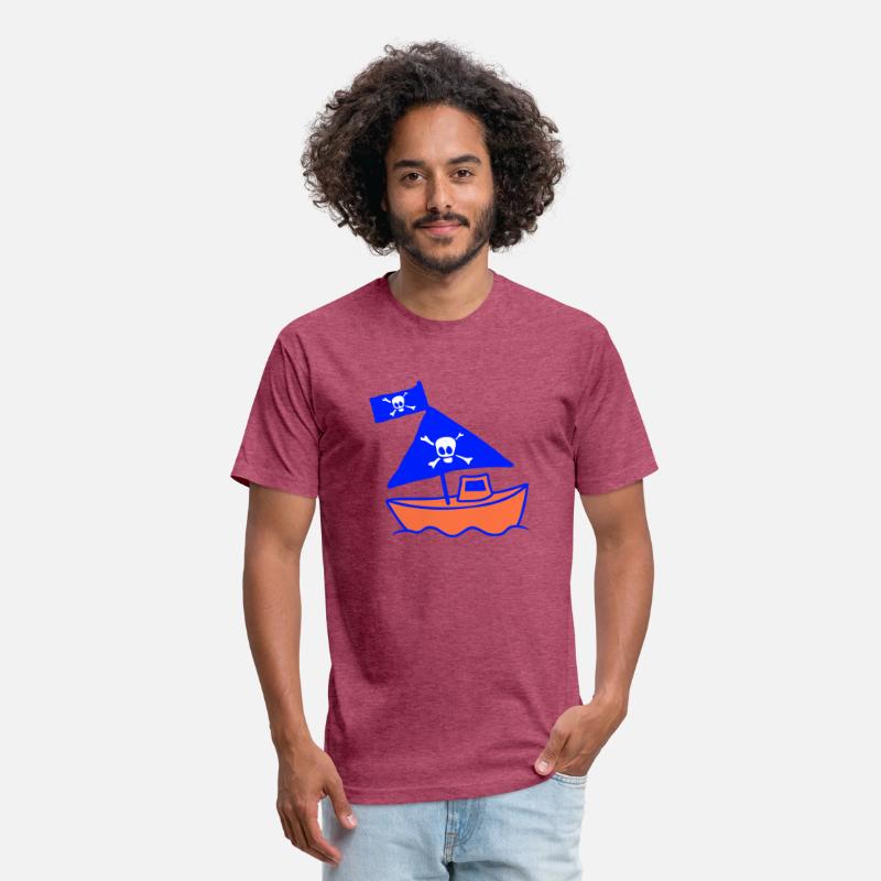 Cute Little Pirate Ship Painted Children Drawing