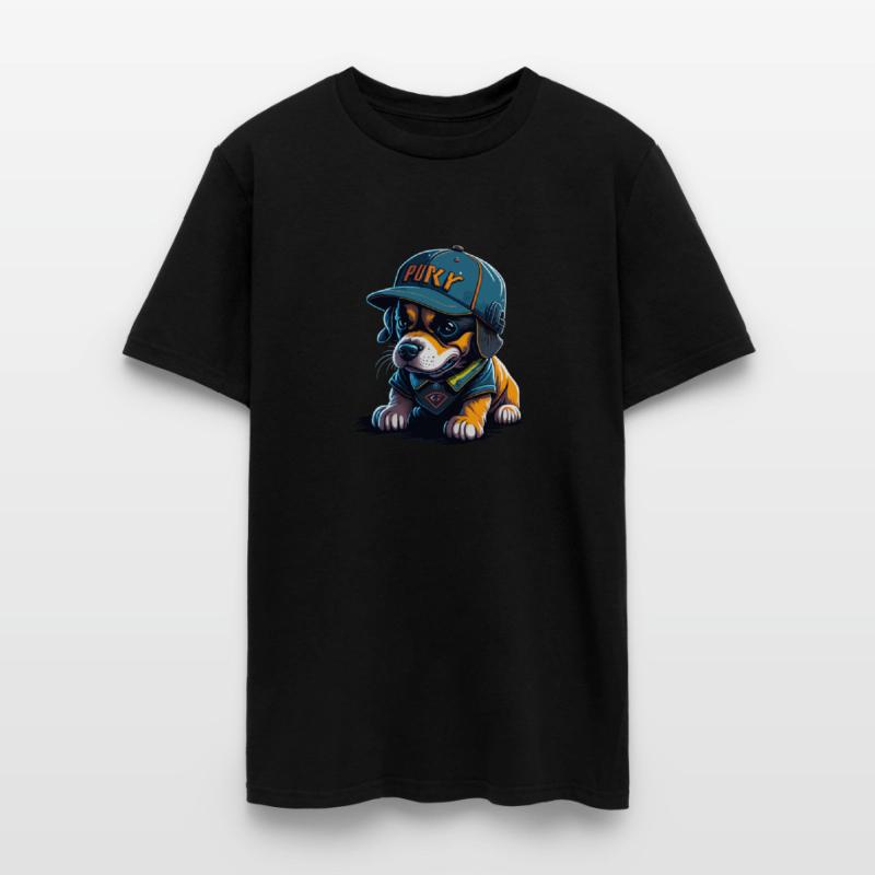 Cute Rottweiler Dog Wearing Baseball Hat