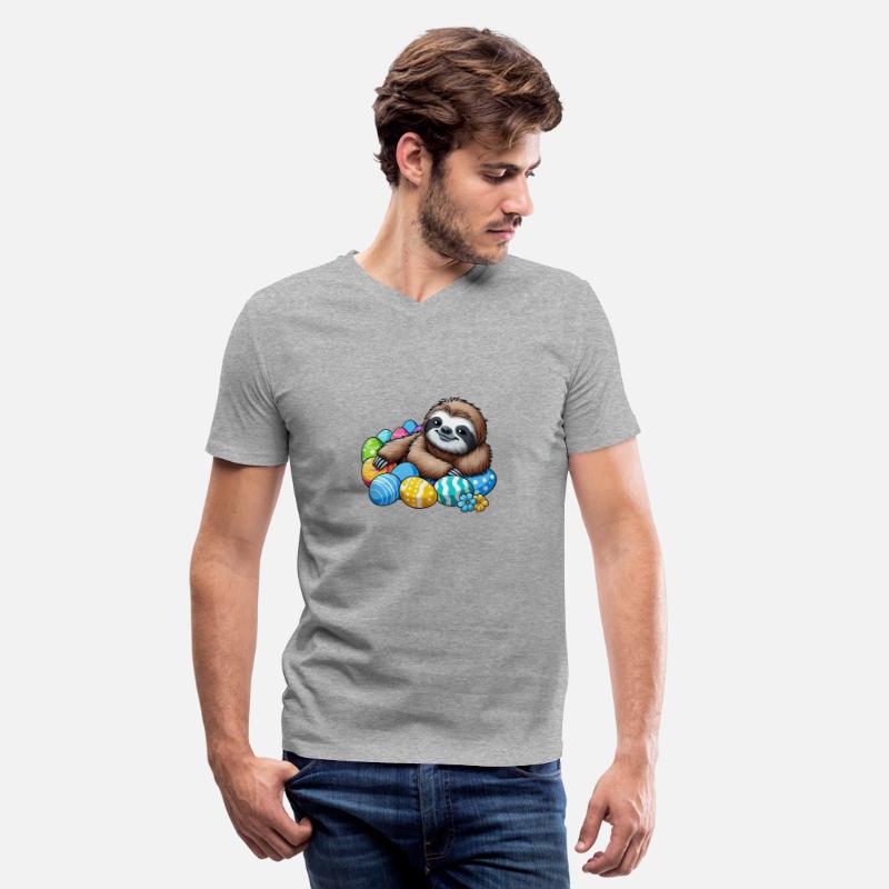 Cute Sloth Easter Egg Cartoon Chilling