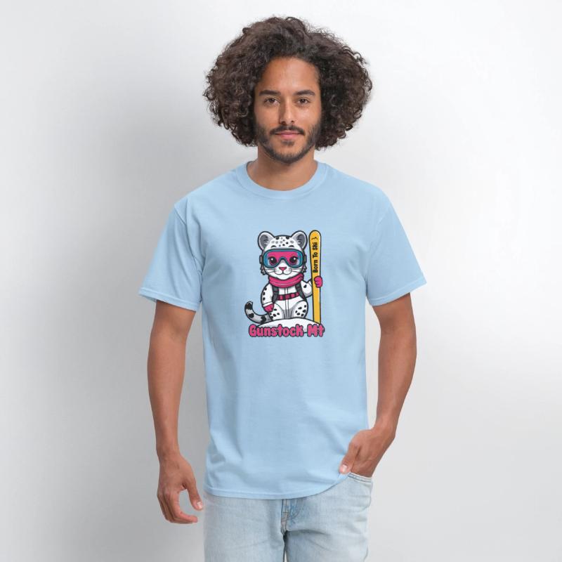 Cute Snow Leopard Skiing Gunstock Mountain