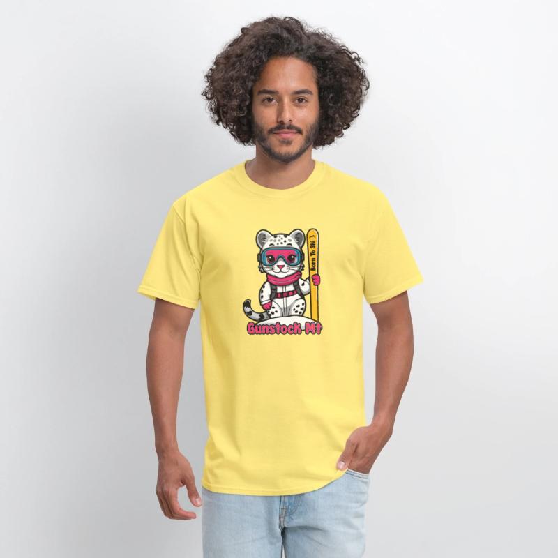 Cute Snow Leopard Skiing Gunstock Mountain