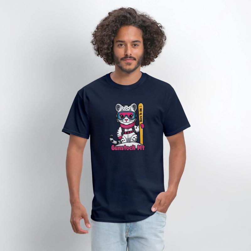 Cute Snow Leopard Skiing Gunstock Mountain
