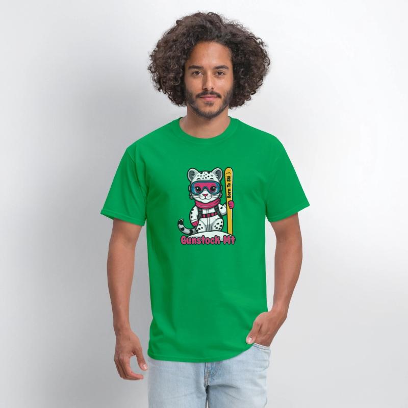 Cute Snow Leopard Skiing Gunstock Mountain