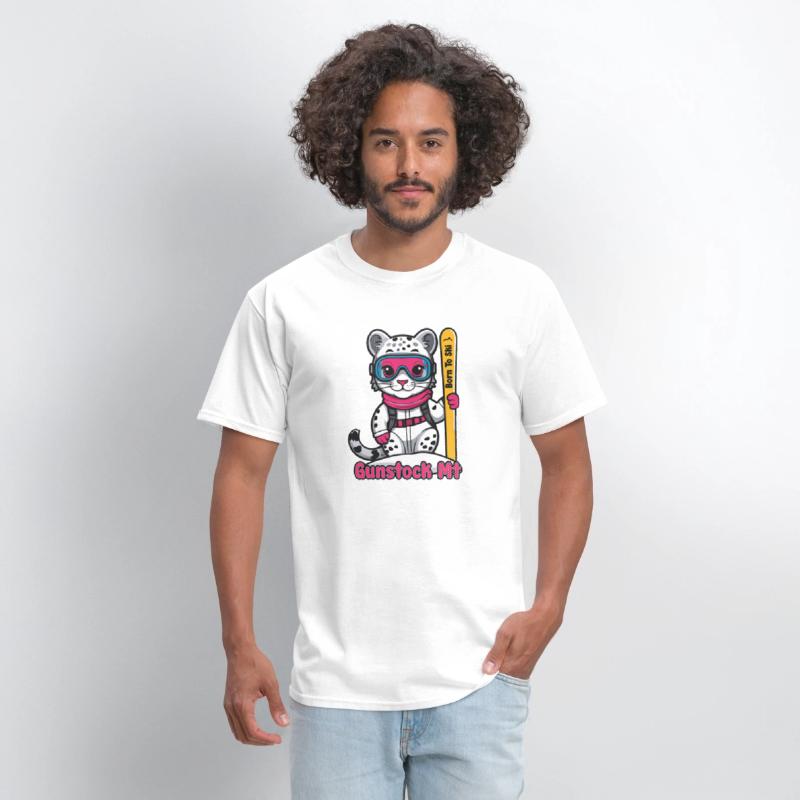 Cute Snow Leopard Skiing Gunstock Mountain