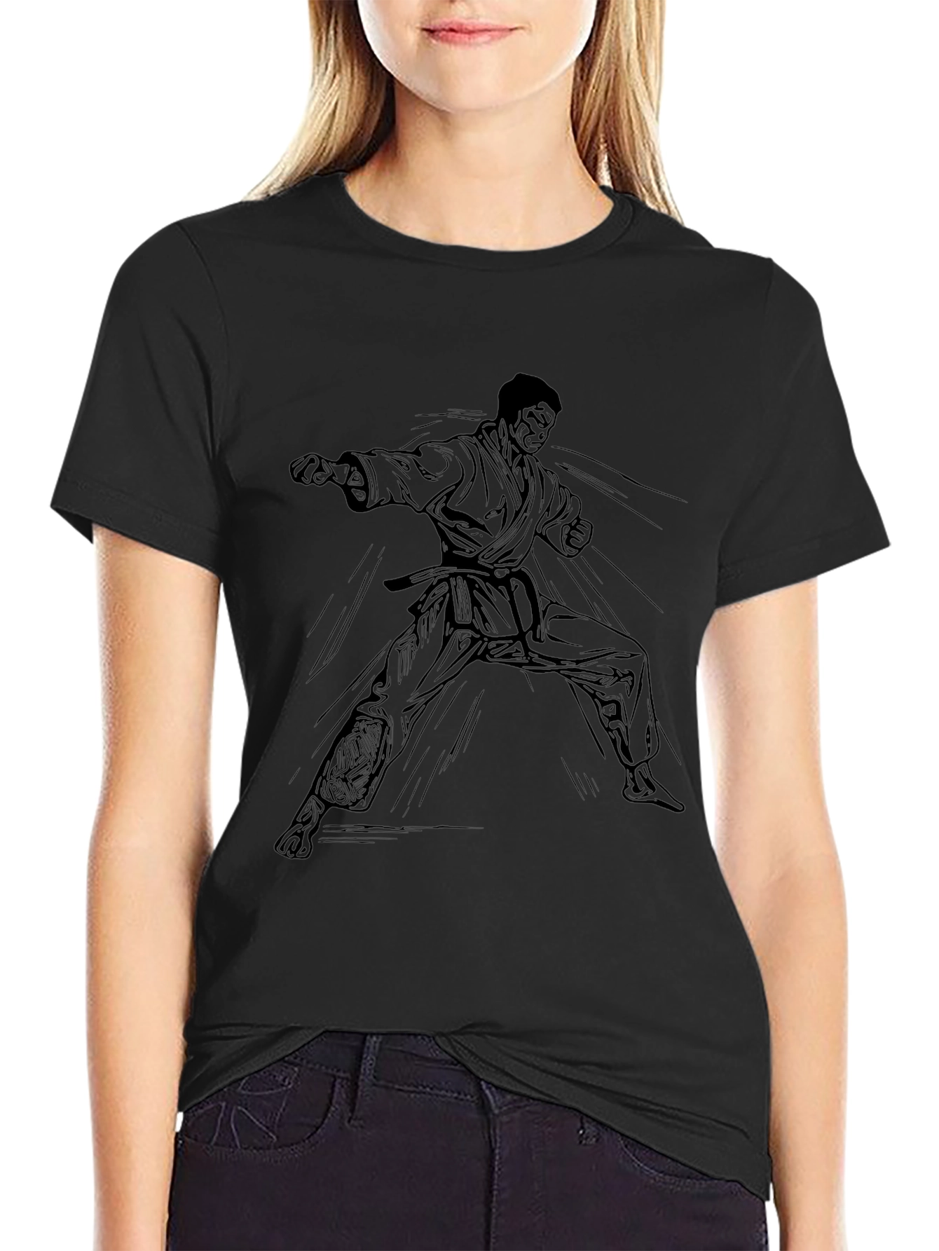 Black Karate T-Shirt Martial Arts Graphic Tee