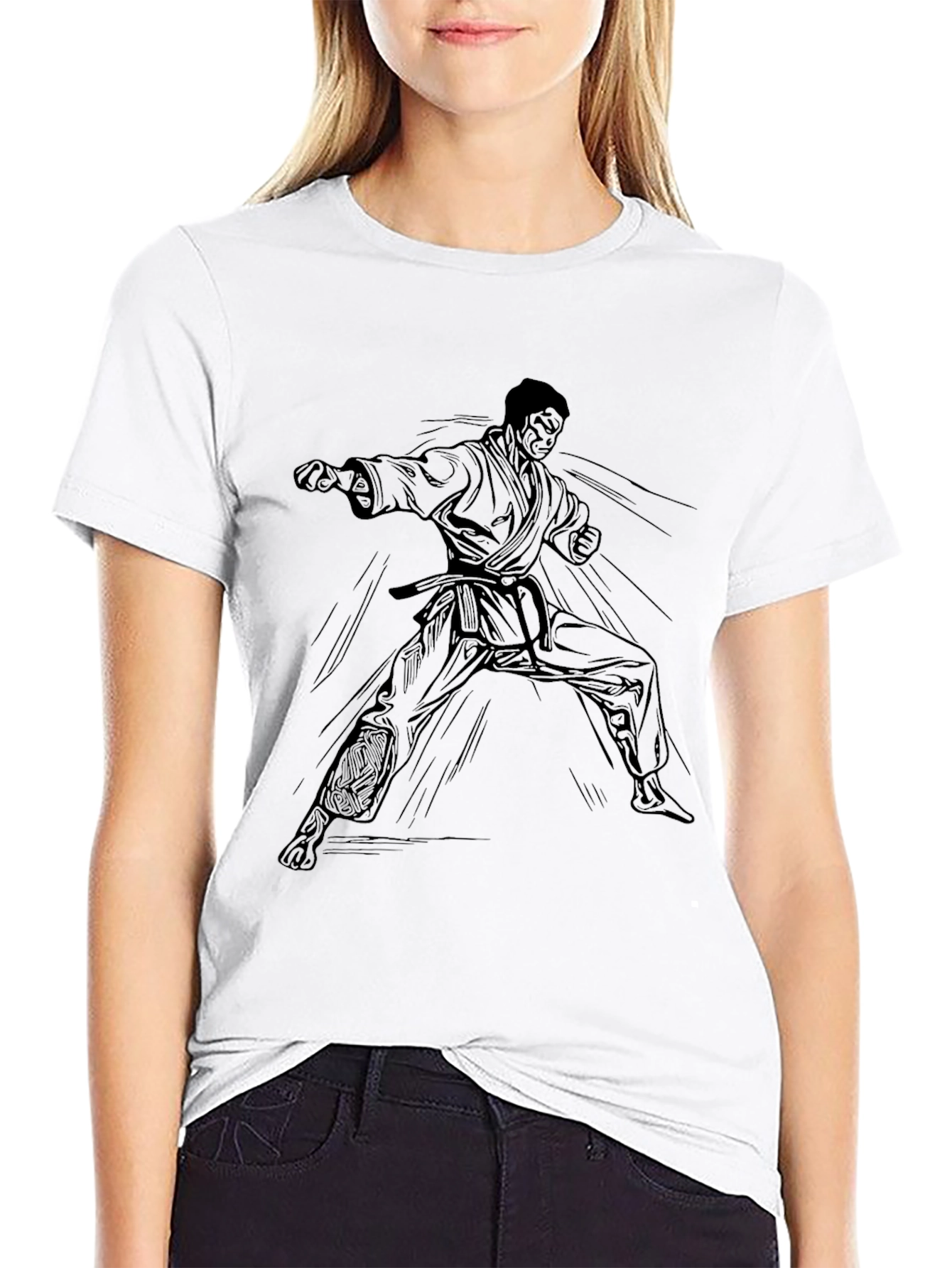 Black Karate T-Shirt Martial Arts Graphic Tee