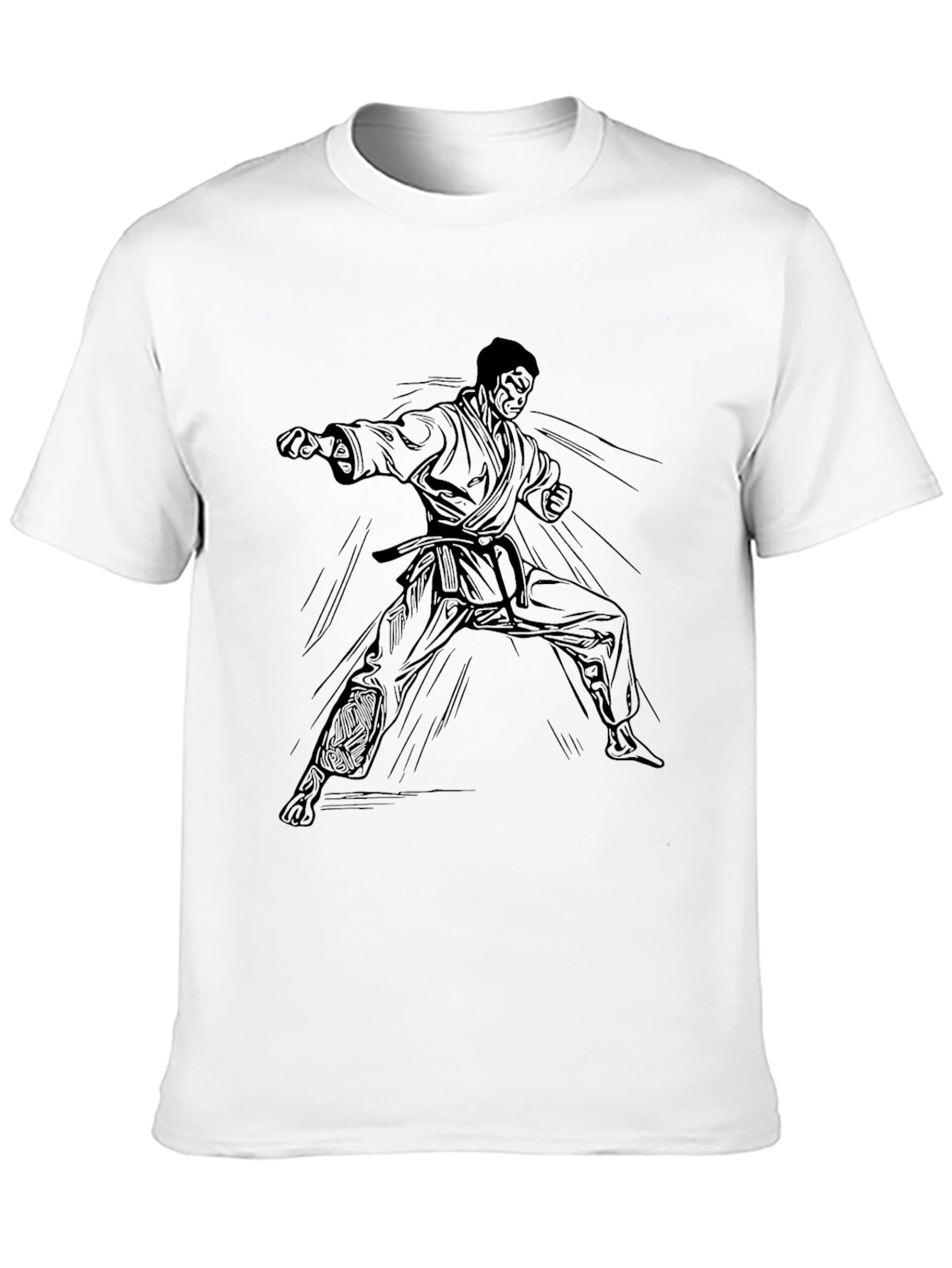 Black Karate T-Shirt Martial Arts Graphic Tee