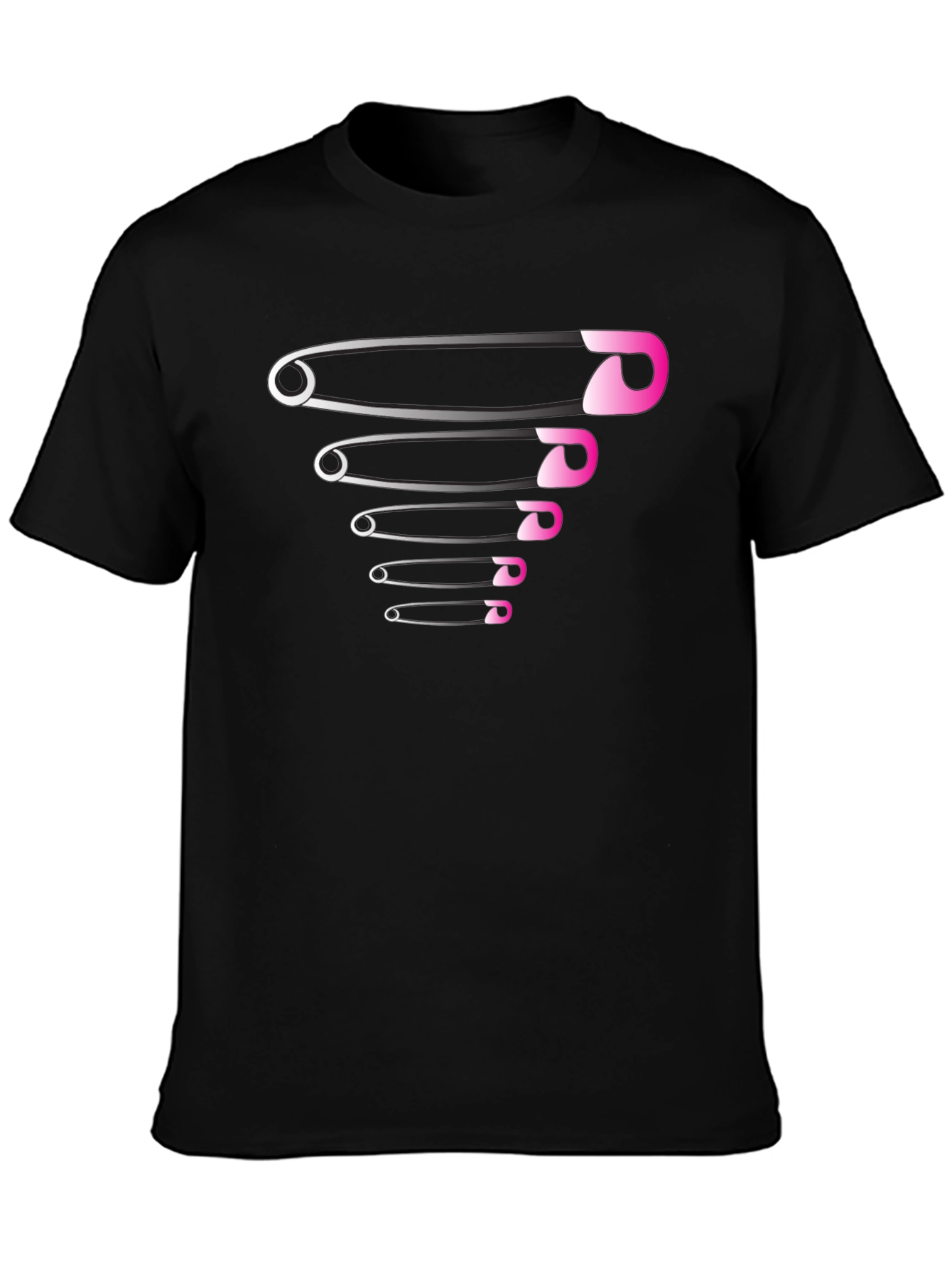 Safety Pin Graphic Tee - Modern Casual Style