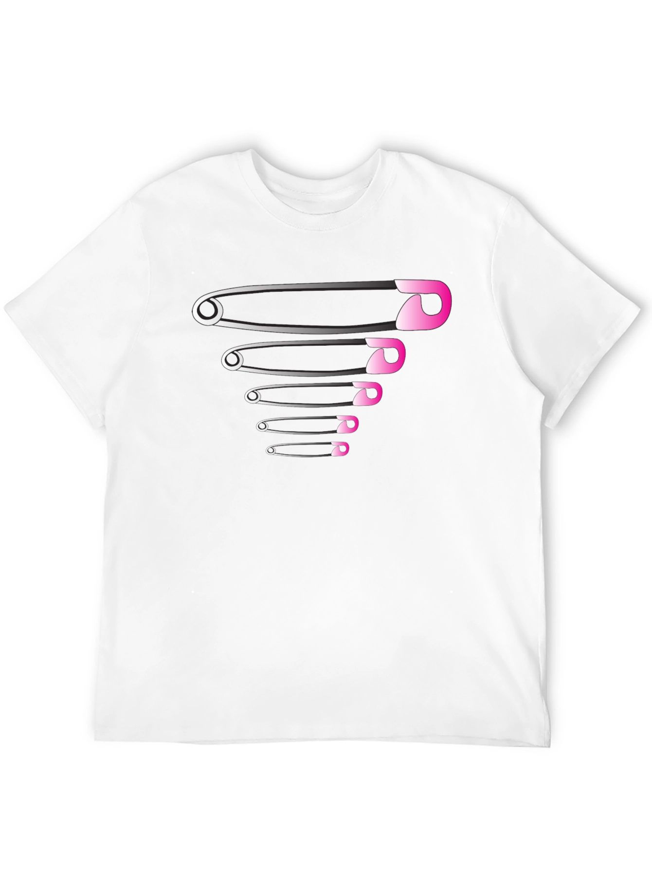 Safety Pin Graphic Tee - Modern Casual Style