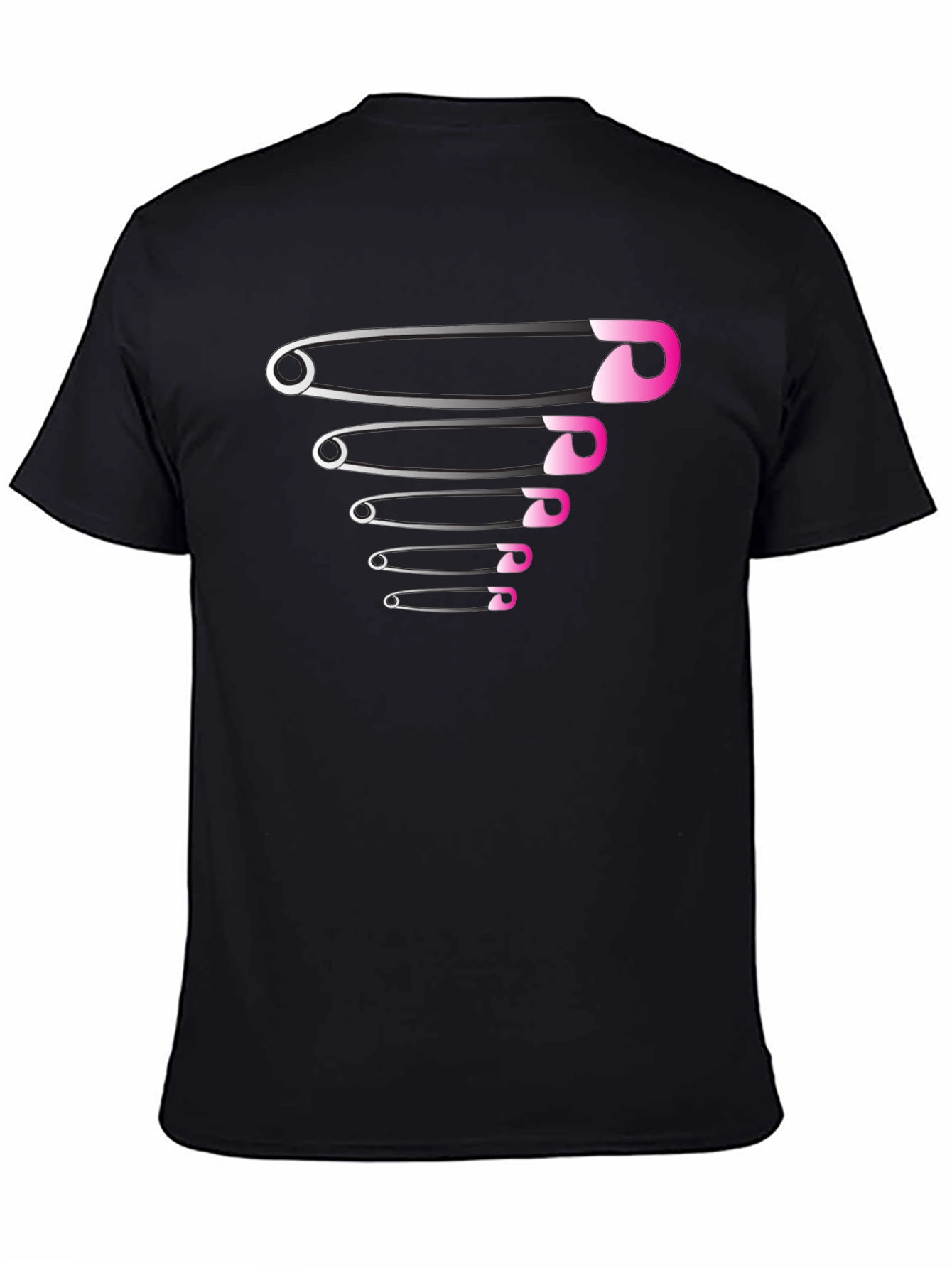 Safety Pin Graphic Tee - Modern Casual Style
