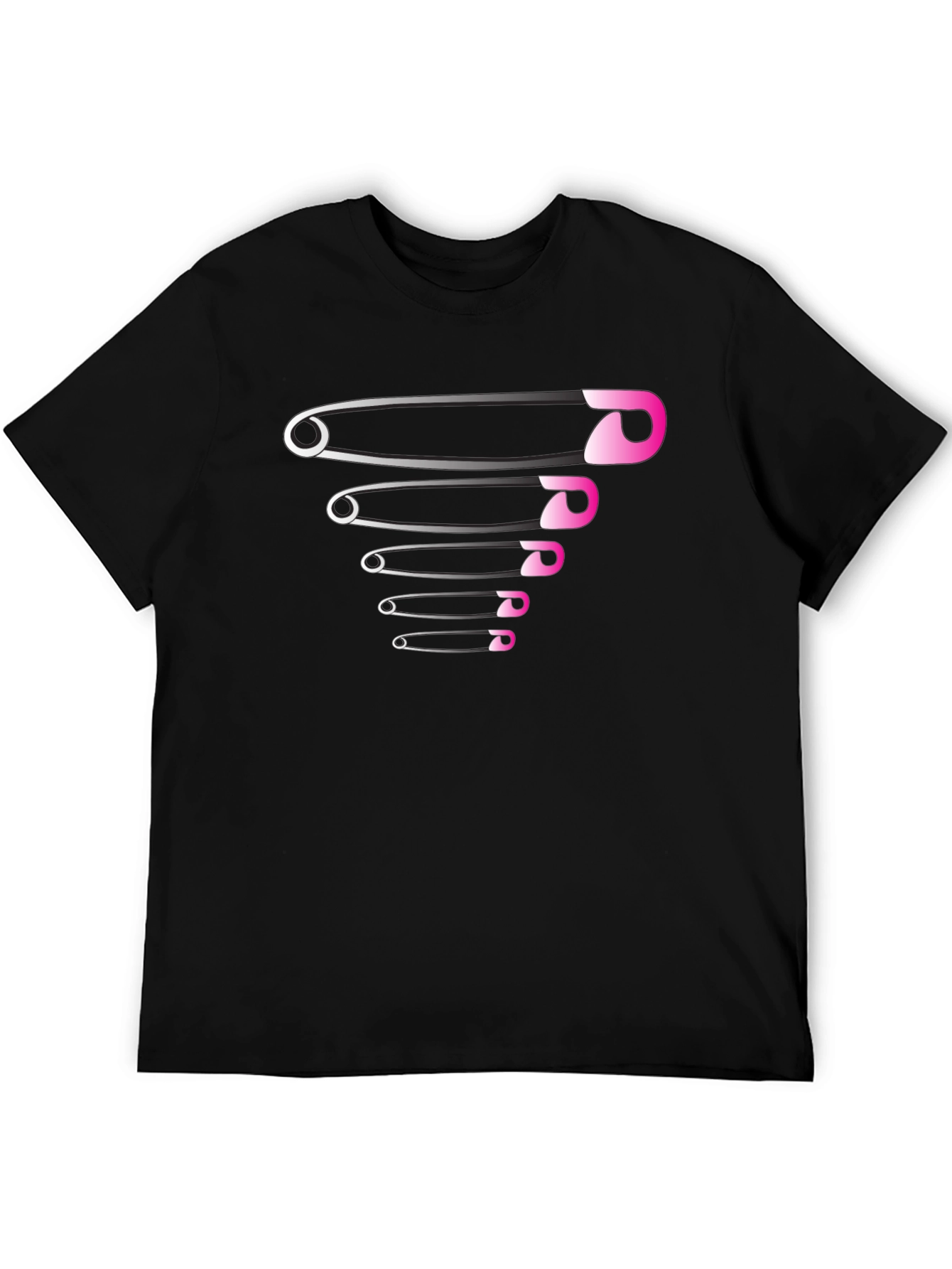 Safety Pin Graphic Tee - Modern Casual Style