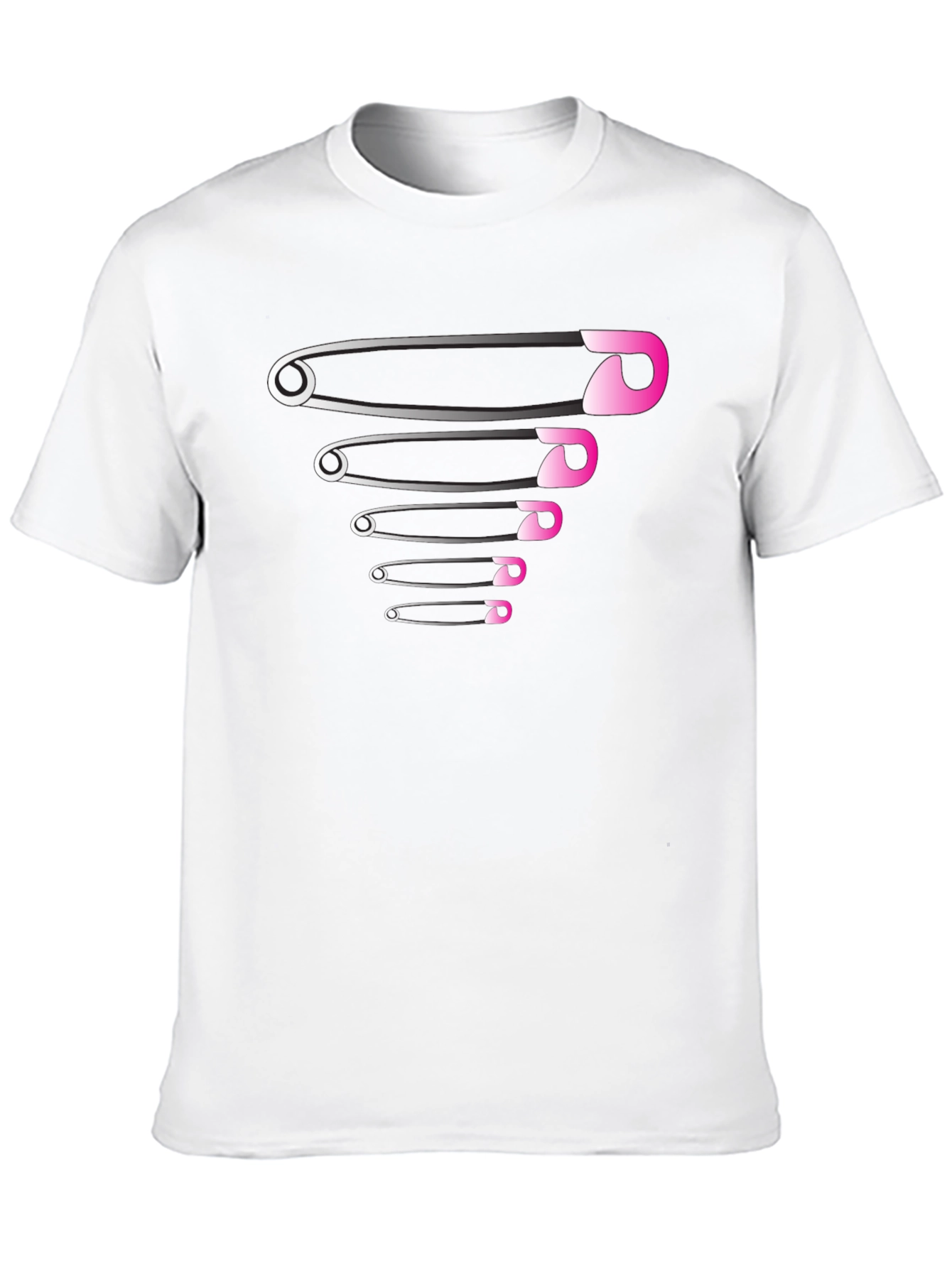 Safety Pin Graphic Tee - Modern Casual Style